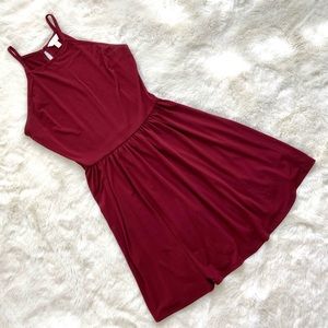 Charming Charlie Simple Burgundy Dress
